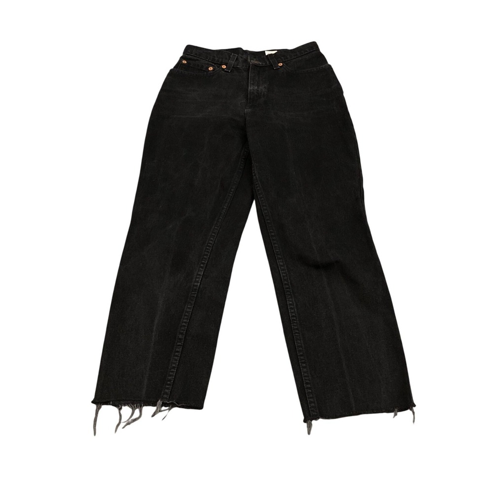 Levi's 512 Jeans Womens 7 MED Cropped Black Tapered Leg High Rise Vintage 90s